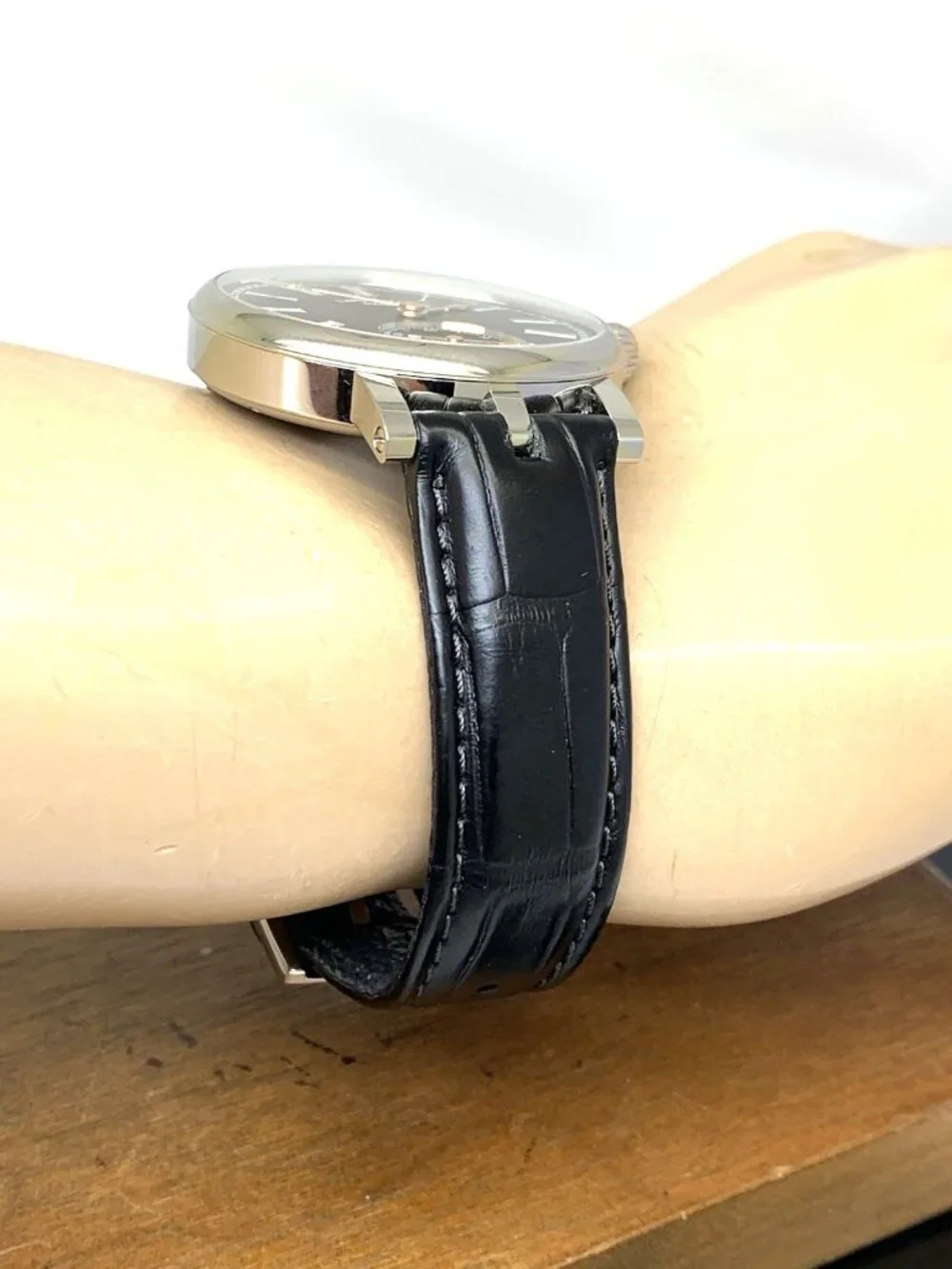 Lang & Heyne Friedrich III Men's Watch German Manual Black Dial Steel Case 39mm